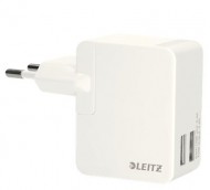 Dvojit univerzln USB nabjeka Leitz Complete, 12W, bl - zvtit obrzek