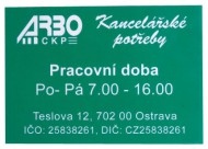 Plastov cedulka 100 x 70 mm zlat mat/ ern - zvtit obrzek