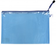 Síťovaná obálka se zipem, A5 modrá - zvětšit obrázek