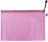 Síťovaná obálka se zipem, A5 červená - zvětšit obrázek