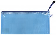 Síťovaná obálka se zipem, DL modrá - zvětšit obrázek