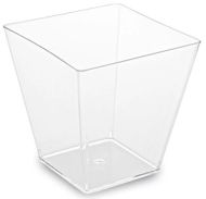 Fingerfood kelímek hranatý, čirý 100 ml, 50ks