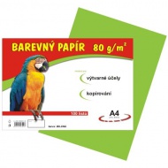 Barevn papr A4/80g/100 list - sv. zelen - zvtit obrzek