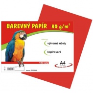 Barevn papr A4/80g/100 list - erven - zvtit obrzek