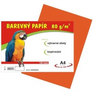 Barevn papr A4/80g/100 list - oranov - zvtit obrzek