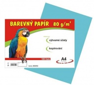 Barevn papr A4/80g/100 list - modr - zvtit obrzek