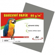 Barevn papr A4/80g/100 list - ed - zvtit obrzek