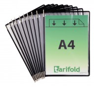 Závěsné kapsy Tarifold A4 s úchyty /10 ks černá - zvětšit obrázek