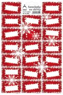 Etikety na dárky vločky - červené