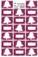 Etikety na dárky zvonky - fialové