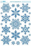 Vločky 1 - tisk modrými glitry