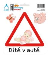 Samolepka Dítě v autě - batole holčička