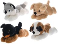 Pes plyšový ležící 32cm, 4 barvy 