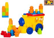  Vláček na volný chod s kostkam a postavičkou 
