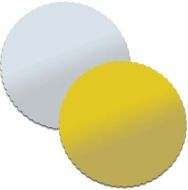 Podložka pod dort &amp;#8960; 8cm zlatá, stříbrná