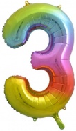 Balónek nafukovací č. 3 - 85cm, duhový 