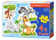 Puzzle Castorland 4v1 mini (3,4,6,9) Africk zvtka - zvtit obrzek