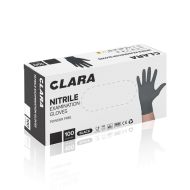 Bezpudrové nitrilové rukavice černé S, 100 ks 