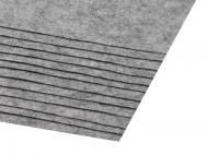 Látková dekorativní plsť / filc 20x30 cm 30 (F92) šedá melír, 2 ks - zvětšit obrázek