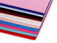 Látková dekorativní plsť / filc 20x30 cm 5 mix, 12 ks - zvětšit obrázek