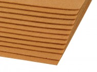 Látková dekorativní plsť / filc 20x30 cm 16 (F86) hnědá koňak, 2 ks - zvětšit obrázek