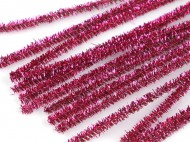 Chlupaté drátky na tvoření lurexové 6 mm délka 30 cm 7 fuchsiová, 20 ks - zvětšit obrázek