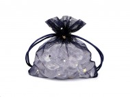 Dárkový pytlík hvězda 10x13 cm tylový 3 modrá tmavá, 1 ks - zvětšit obrázek